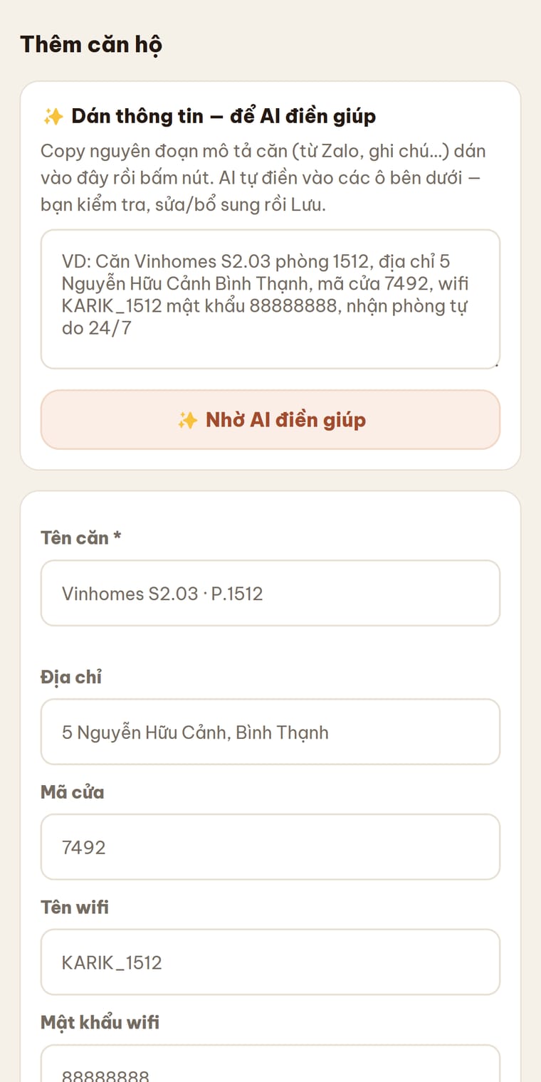 Màn Tạo căn hộ